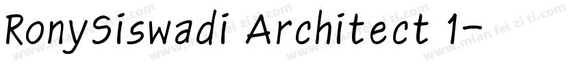 RonySiswadi Architect 1字体转换